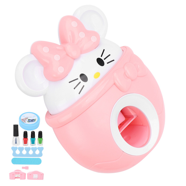 Liten flicka nagelkonst set barn smink hantverk kit polsk nagelfil manikyr set leksak