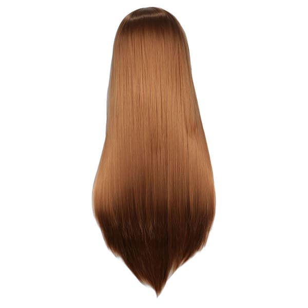 Wekity 80cm Vacker Charmig Cosplay Rak Hår Peruk, Brun