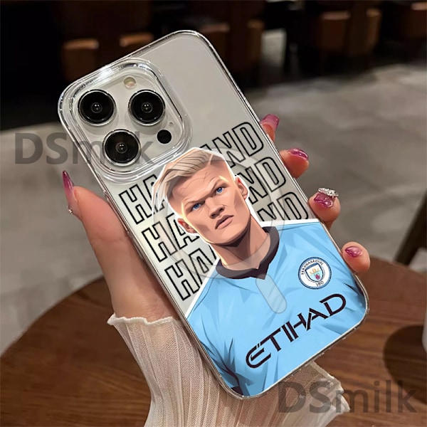 Man City FC Erling Haaland 2022/23 Första Laget Mjukt Gel Skal Kompatibelt Med iPhone 11pro max