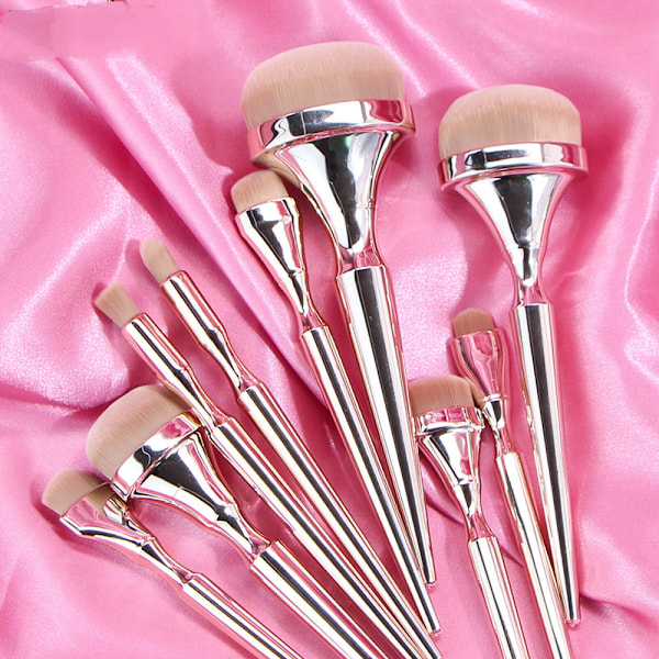Makeup-børste sæt - 9 stk. Premium syntetisk foundation concealer eyeliner øjenbryn Contour make up børste sæt til kvinder