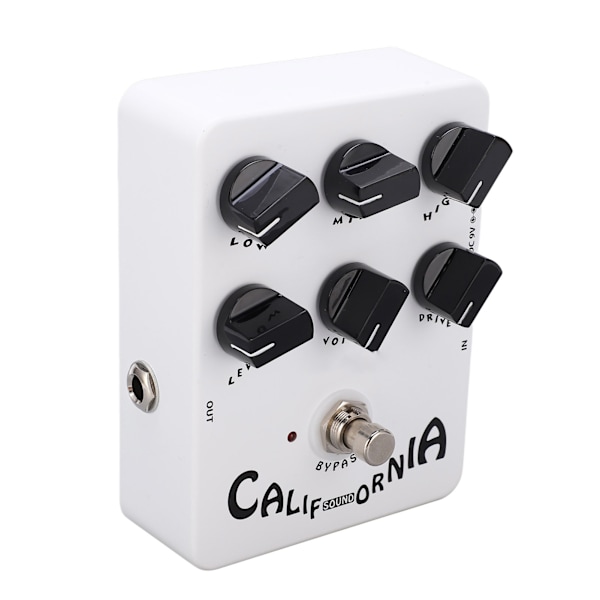 Högtalarsimulator Effektpedal Metall Vit Elgitarr Pedaler JF-15 Full Distortion