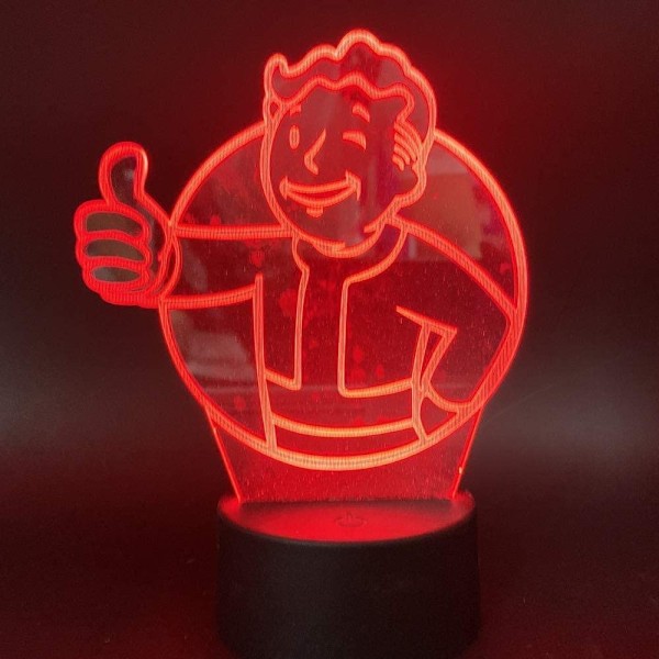 3D Nattlampa Pojkar Flickor Leksak Spel Fallout Shelter Färgbyte Present