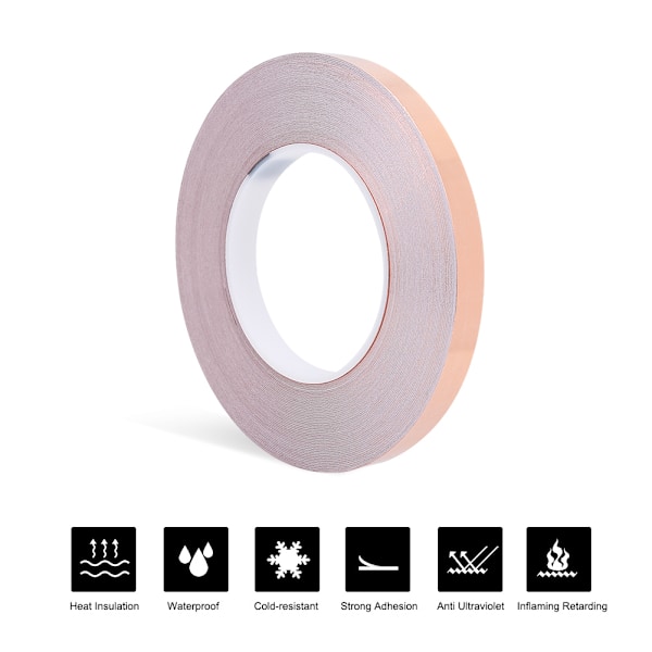 Single Side Conductive Shield Strong Durable Multi Use Copper Tape (1.2cm x 50m)