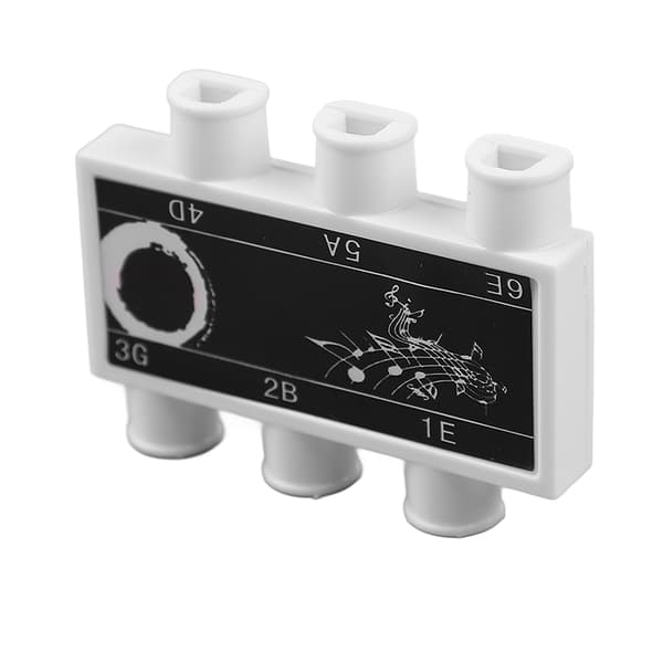 Guitar Streng Pitch Pipe Sort Sticker ABS Hus 6 Toner Tuning Pitch Pipe til Performance