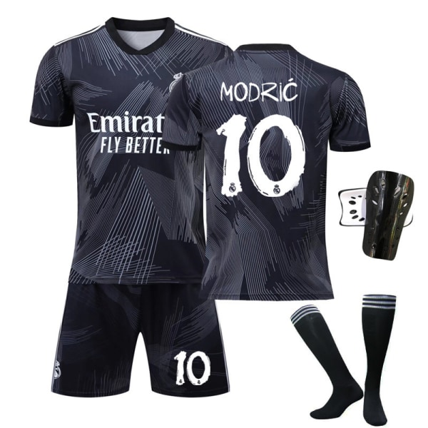 2022-2023 Real Madrid 120-årsjubileums fotballdraktsett, med sokker og beskyttelsesutstyr - nr. 10 MODRIC #XL No.10 MODRIC #XL