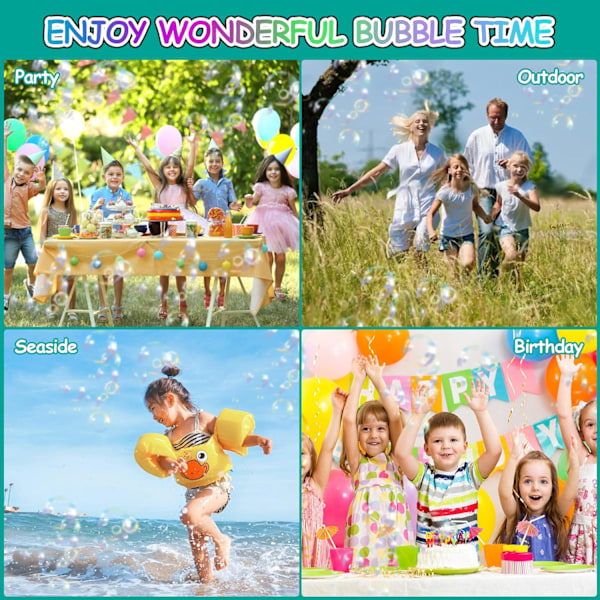 Snigel Automatisk Uppladdningsbar Bubbelmaskin för Pojkar och Flickor, Present från 3 år, Bubbelpistol med Belysning, Fantastisk Bubbelstav yellow