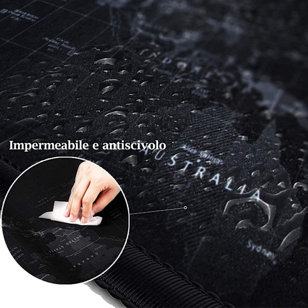 Oyun Mouse Pad'i, 80 x 30 cm, Dünya Haritası Kaymaz Taban Doğal Kauçuk, Her Fare, Klavye ve Dizüstü Bilgisayar için Sağlam ve Pürüzsüz
