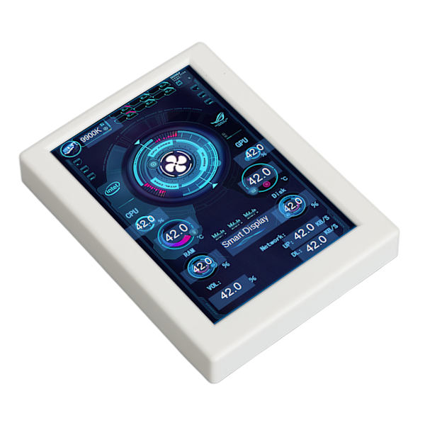 3,5 tommer IPS USB PC temperaturdisplay 360 graders roterbar AIDA64 computer CPU datamonitor