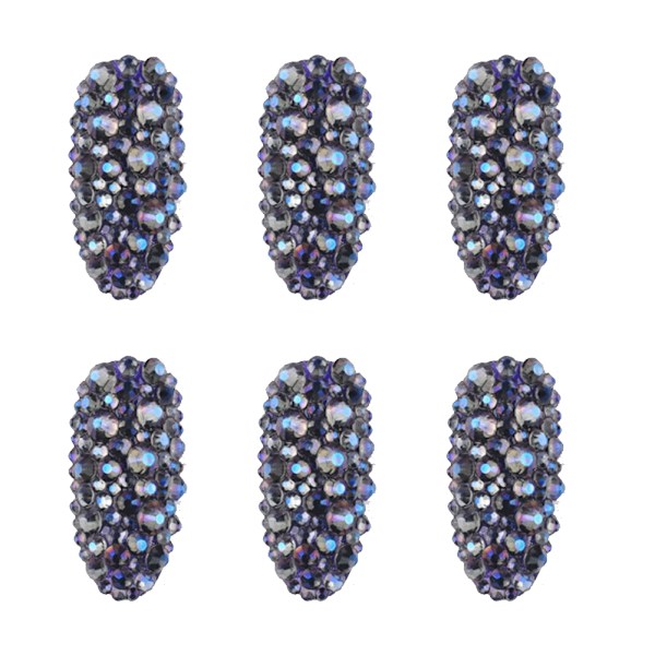 6Grids Nail Art Rhinestone Irregular AB Drills Rivet Beads Sticker DIY Manicure Tool SZ02