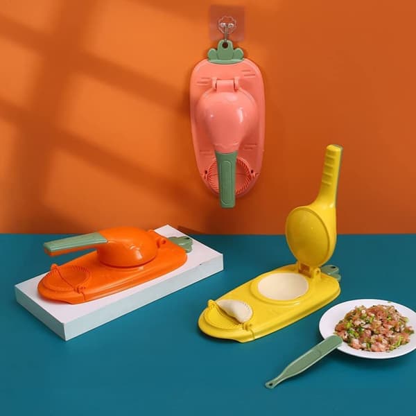 2023 Dumpling Skin Artifact DIY Dumpling Maker -【Ny versjon】2 i 1 Dumpling Maker, Multifunksjonell DIY Manuell Dumpling Press(Rosa)