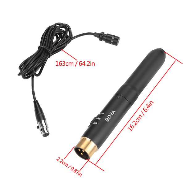 BOYA BY-M11C Lavalier Lapel Clip Mikrofon 3-pins XLR-plugg for lydopptak
