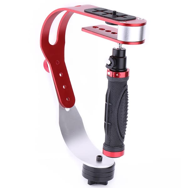 Professionell handhållen videostabilisator handgrepp stabilisator stöd montering hållare för kamera