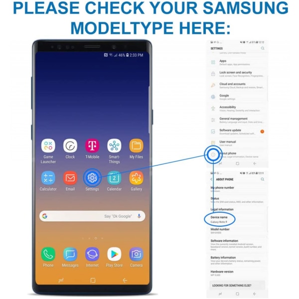 Çok Fonksiyonlu Dokunmatik Stylus Yedek Kalem Dokunmatik Ekran (Bluetooth Yok) Samsung Galaxy Note 9 N960 ile Uyumlu (Siyah)