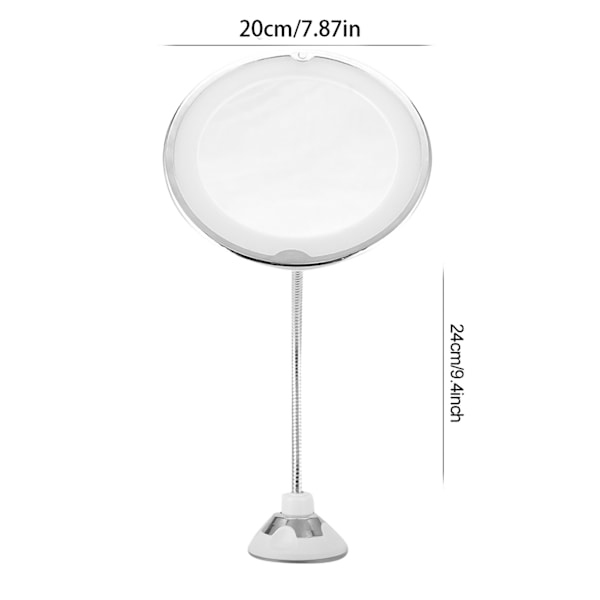 Roterande LED-sminkningsspegel 10X förstoringsglas Badrumskosmetisk spegel med sugkopp