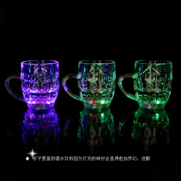 Handle Beer Mug Flash Mug, LED Flash Mug Luminous Cup, LED Water Induction Cup