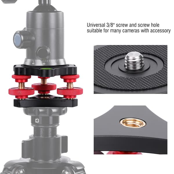 LP-64 Kraftig 15 kg 3/8'' Quick Release Plade Boble Libelle Stativ Kuglehoved