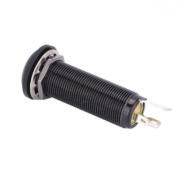 Kobber Mono End Pin Jack Socket for Elektrisk Gitar Ukulele Pickup(Svart)