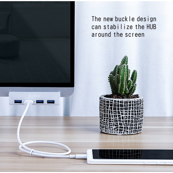 MH4PU Snap-in USB3.0-hub och splitter för bärbar dator Snap-in-förlängningshub