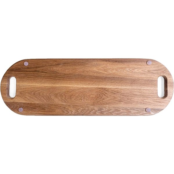 LUX Amerikansk eiketre Oversized Charcuterie Board Ekstra lang 26\" x 8,7\" | Ostebrett med håndtak | Fruktbeitefat | Servering