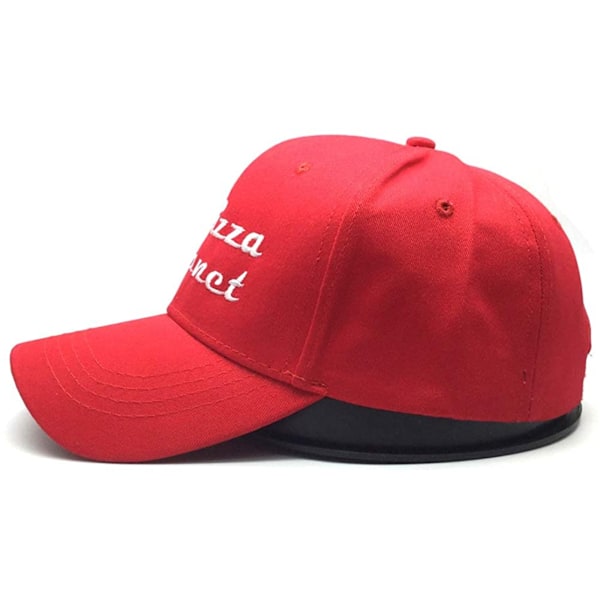 AVEKI Pizza Planet keps Baseball keps Broderi Pappa keps Justerbar Bomull Vuxen Sport keps Unisex, Röd-1