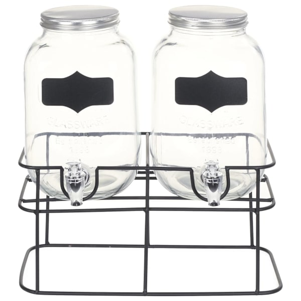 Glasbehållare 2 st med stativ 2x4L
