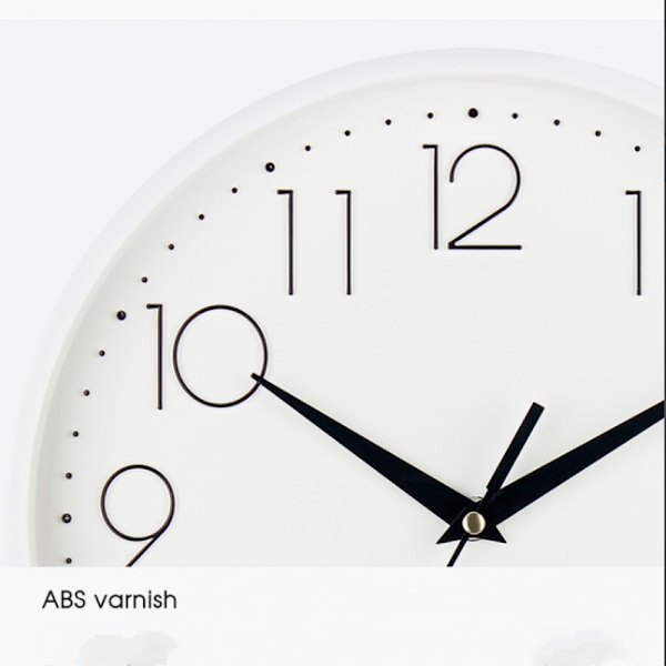 Ny väggklocka modern enkel klocka mode vardagsrum klocka sovrum klocka kreativ digital klocka - Vit