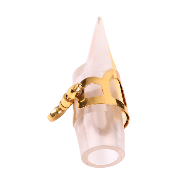 Alto Saxofon Mundstykke Kit Transparent Plast Guld Ligatur Sort Hætte E Flat Sax Instrument Tilbehør