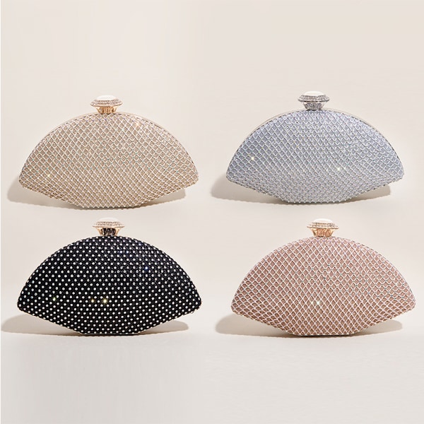 Kvinde Aften Taske Glitzrende Rhinestone Pung Kæde Clutch Pung Taske Fest Prom Bryllup Pung
