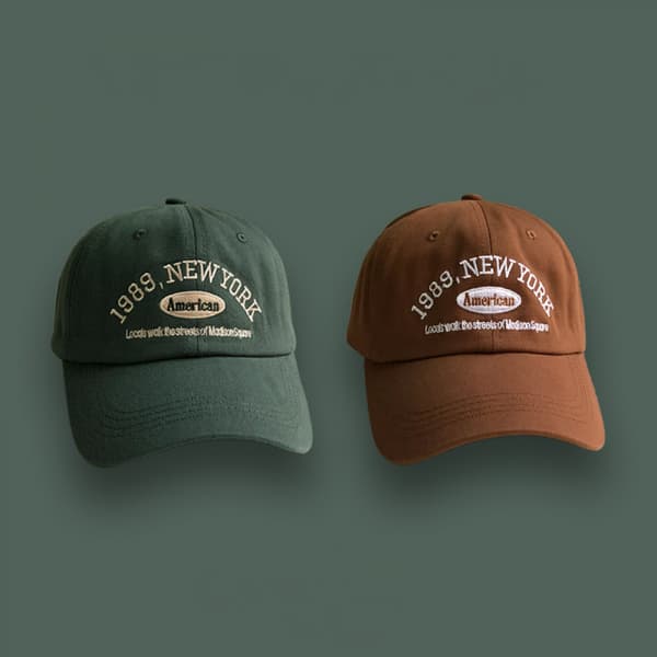Dotpet Brev Broderte Lue Justerbar Baseball Cap (Khaki)