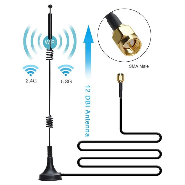 2.4G 5.8G Lille sugekopantenne LTE Ekstern høj forstærkning LORA Fuld Netcom dataantenne