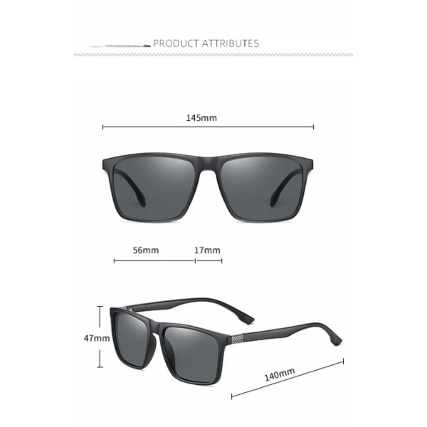 Unisex polariserade solglasögon Vintage solglasögon för män