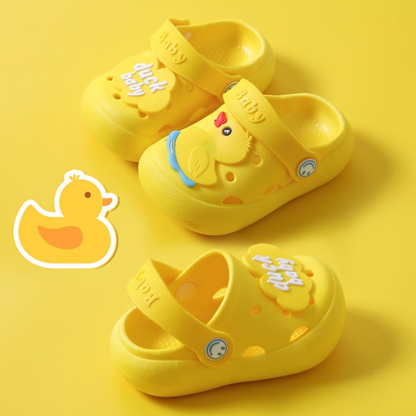 Sandaler Drenge Piger Sød Tegneserie   Børneslippers  Børneslippers Til Sommer ------Gul（29-30）