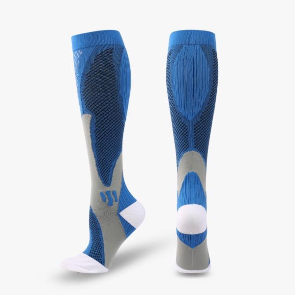 Sports kompresjonssokker for menn og kvinner (7 par små-mellomstore) Kompresjonssokker Best støtte for utendørs sport løping og sykling