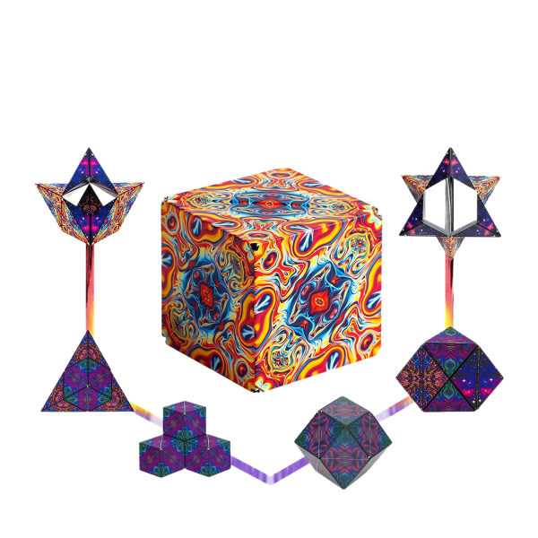 Shape Shifting Box - Prisbelønnet, Patenteret Fidget Cube med 36 Sjældne Jordmagneter - Ekstraordinær 3D Magic Cube