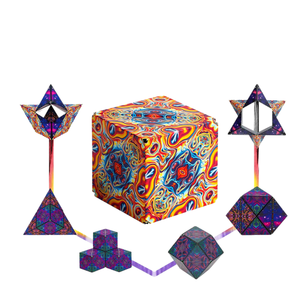 Shape Shifting Box - Prisbelönt, patenterad Fidget Cube med 36 sällsynta jordartsmagneter - Extraordinär 3D Magic Cube