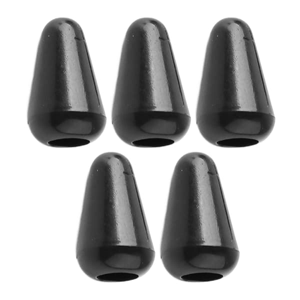 5 st Pickup Selector Switch Tip Elektrisk Gitarr 5 Växelspak Knopplock Plast Hatt Universal Tillbehör Svart