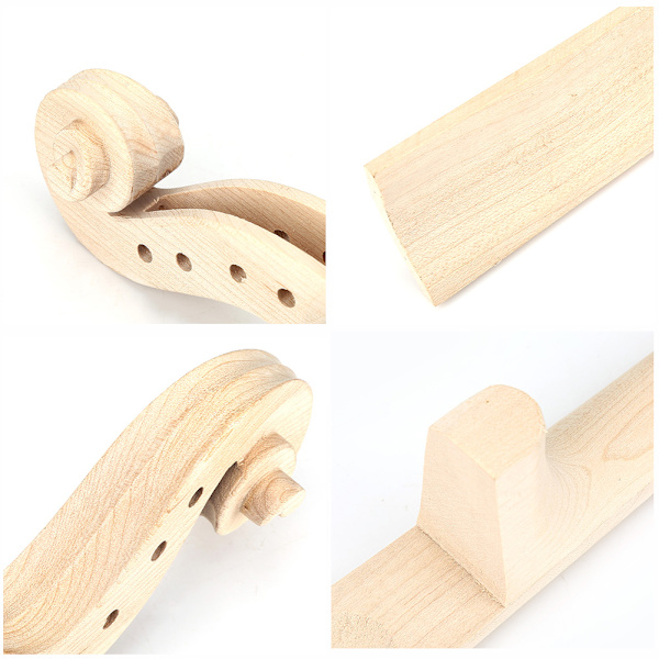 4/4 Violin Dele Dele Ahorn Hals Udskåret Scroll Fingerboard Alternativ Reparation Tilbehør