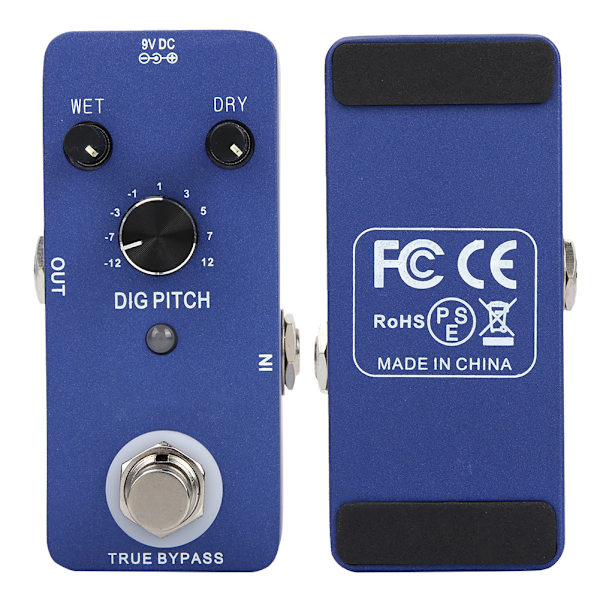 Digital Elektrisk Gitarr Effekt Pedal True Bypass Effektpedaler Enastående Tonhöjdsomfång