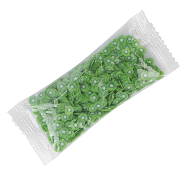 Fruktformade nagelkonstskivor Polymerlera nagelkonst Mobiltelefon Glasögon Dekorationstillbehör 10g/förpackning Kiwi