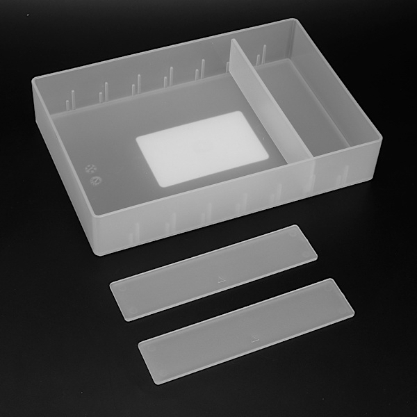 Plast Transparent Multifunktionell Kosmetisk Förvaringslåda Box Rum Organizer med Clapboard M