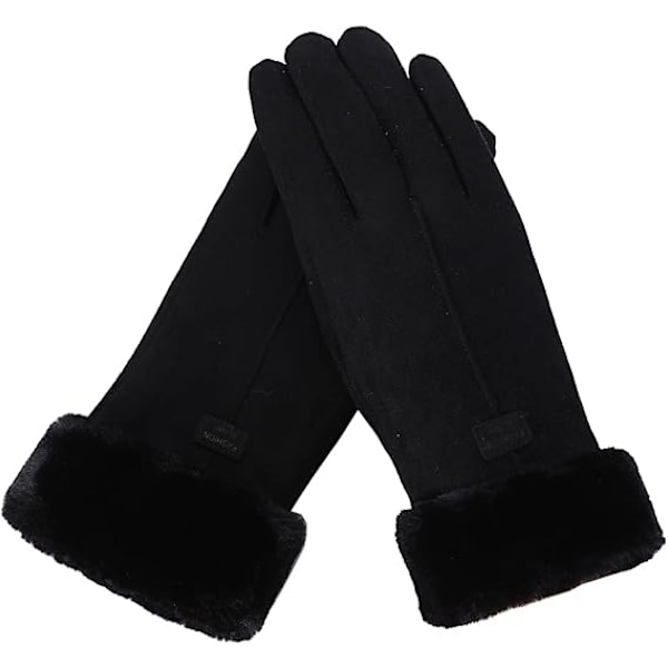 Vinterhandskar för Kvinnor Kallt Väder Varma Damers Flickor Skid Snöhandskar Pekskärm Textning Handskar Löpning Cykling Körhandskar,0