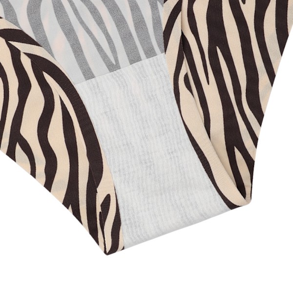 Sömlösa underkläder för kvinnor No Show Trosor Mjuk Stretch Hipster Bikini Underkläder 3-pack, Zebra Leopard, XL