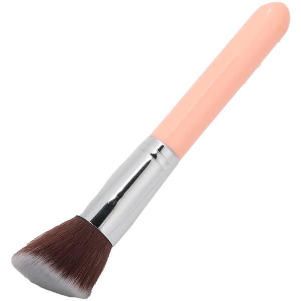 Fanformet makeupbørste blød nylonhår løs pudder blush foundation highlight børste
