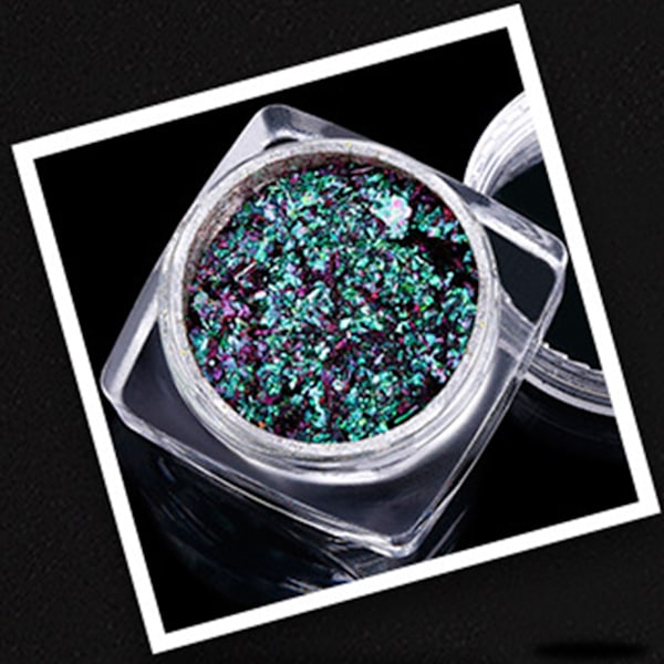 Nagelkonst Krom Pigment Dekorationspulver Manikyr Glitter Spegelpulver #06