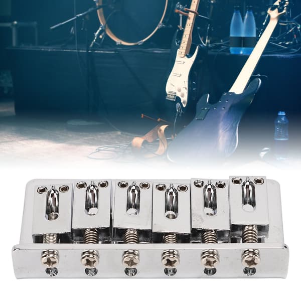 Gitarrstall i metall, fast, delikat, professionell, ersättning för elektrisk gitarr, silver