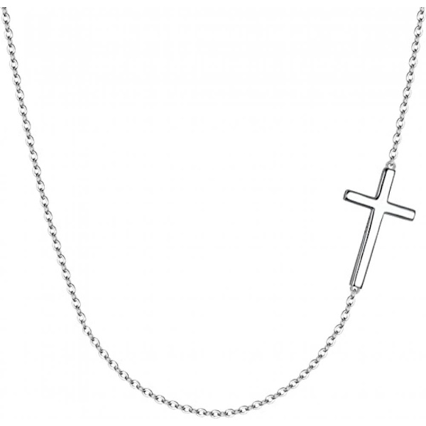 Hopeinen yksinkertainen sivuristin riipus naisten choker-kaulakoru, tyylikäs ja elegantti, täydellinen lahja.