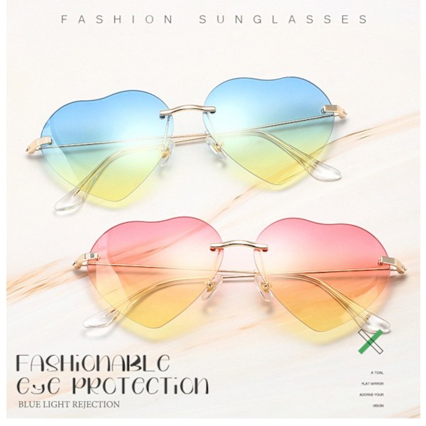 Overdimensjonerte firkantede solbriller for kvinner Trendy Fashion Rimless Frame Briller Transparent Briller