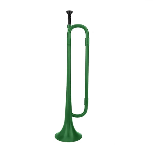 B-dur plastbugle kavalleritrumpe med munstycke för barn skolstudentband grön