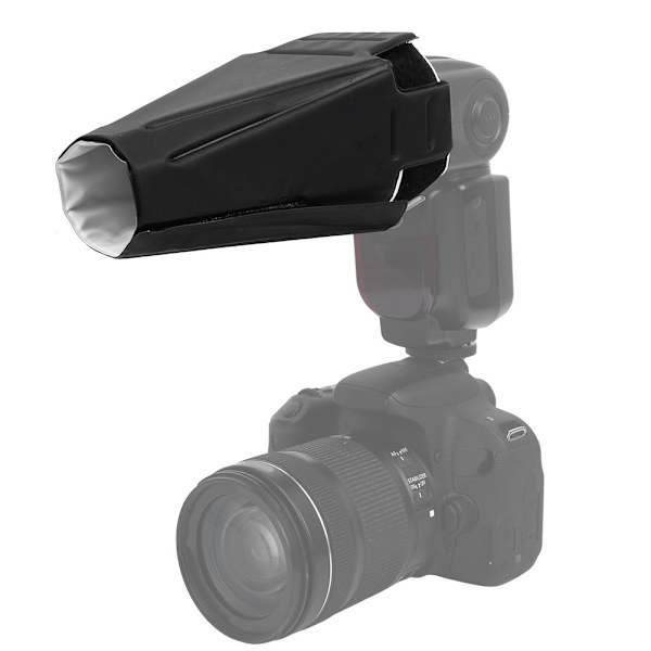 Universell hopfällbar kamerablixtlampa Speedlite reflektor diffusor svart
