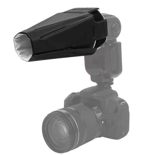 Universell sammenleggbar kamerablits Toppblitslampe Speedlite Reflektor Diffuser Svart